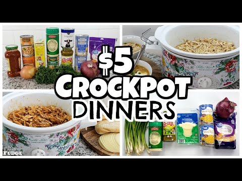 $5 EASY + HEALTHY CROCKPOT MEALS || Frugal Family Dinners in the Slow Cooker