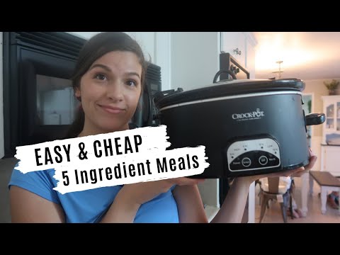 7 EASY &amp; HEALTHY CROCKPOT MEALS: 5 INGREDIENTS OR LESS RECIPES ON A BUDGET
