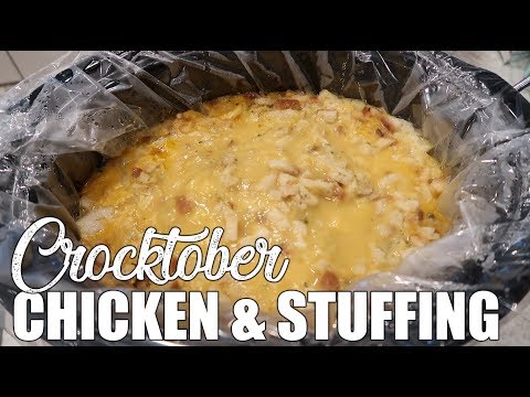 Easy Crockpot Chicken and Stuffing | Crocktober Recipe Collab