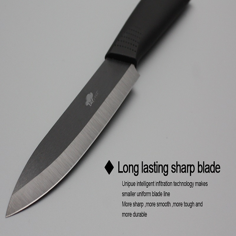 knife ceramic black Kitchen cooking3 4 5 6 inch+peeler black blade multi-color handle ceramic knife tool kitchen accessories - Image 4