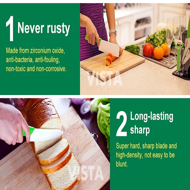 knife ceramic black Kitchen cooking3 4 5 6 inch+peeler black blade multi-color handle ceramic knife tool kitchen accessories - Image 5