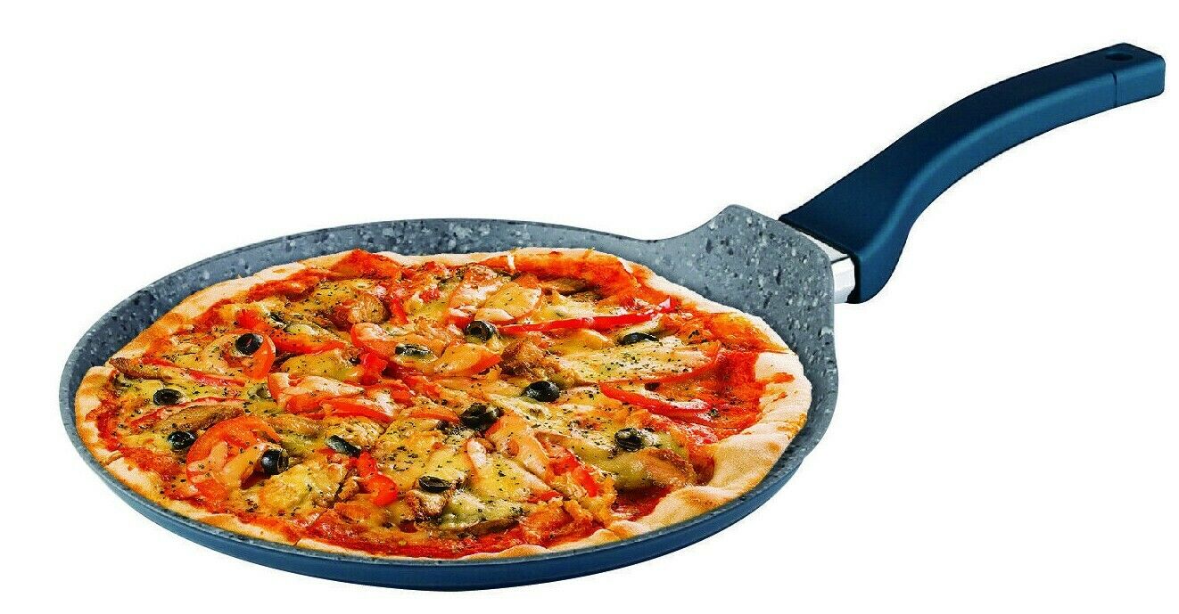 11" Aluminum Non Stick Pizza Pan with Induction Bottom 3-Layer Granite Coating