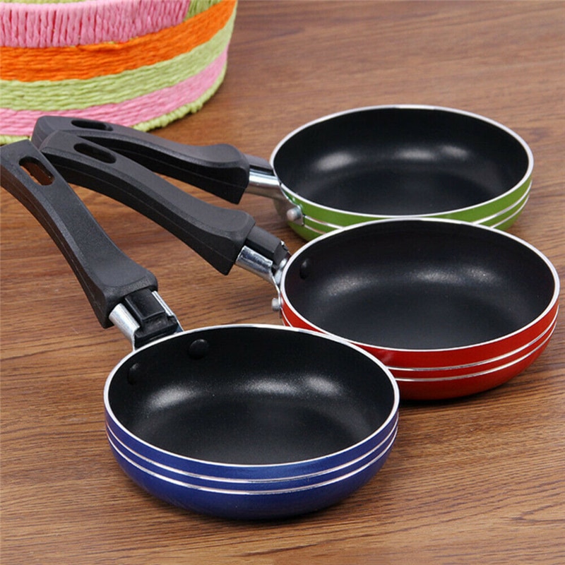 12cm Cooking Pan Mini Frying Pan Non-Stick Pans with Handle Suitable for Frying Eggs Breakfast Pan Kitchen Tool