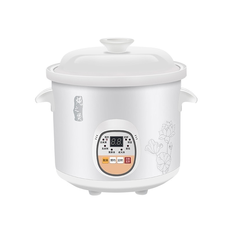 1.5L Electric Mini Slow Cooker Stew Soup Porridge Health Pot Time Control Ceramic Baby Food Cooking Machine Meal Steamer EU
