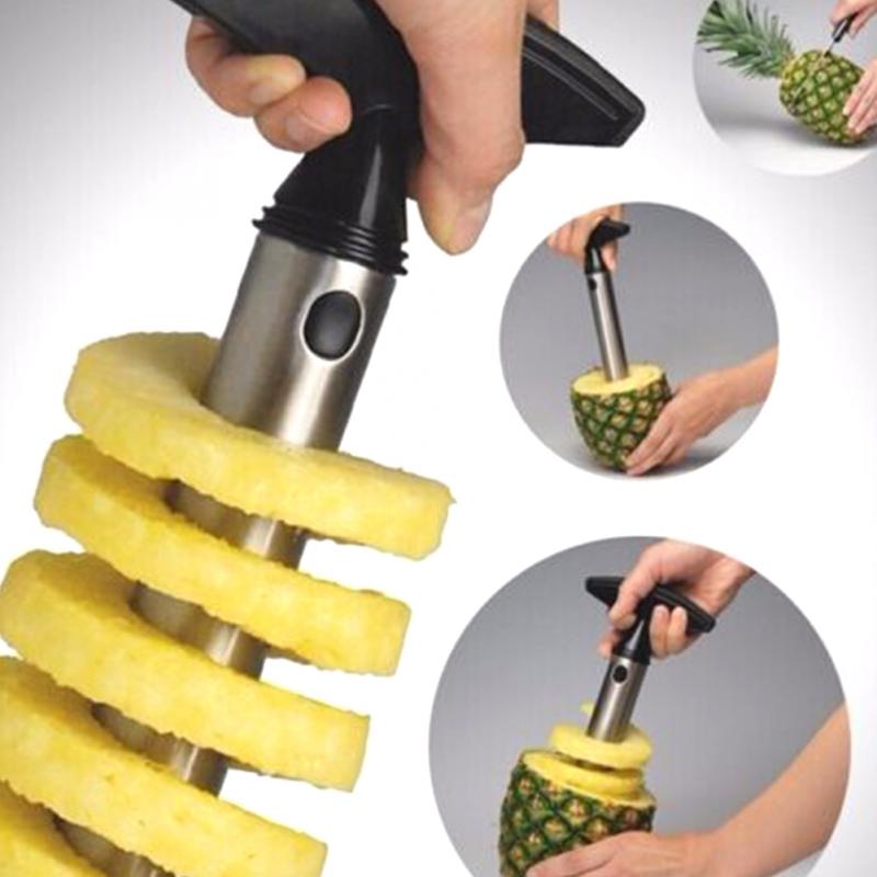 1Pc Stainless Steel Easy to use Pineapple Peeler Accessories Pineapple Slicers Fruit Knife Cutter Corer Slicer Kitchen Tools