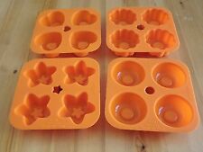 2 Pack Silicone Quad Herb Cupcake Muffin Baking Mold 6 1/2" X 61/2"