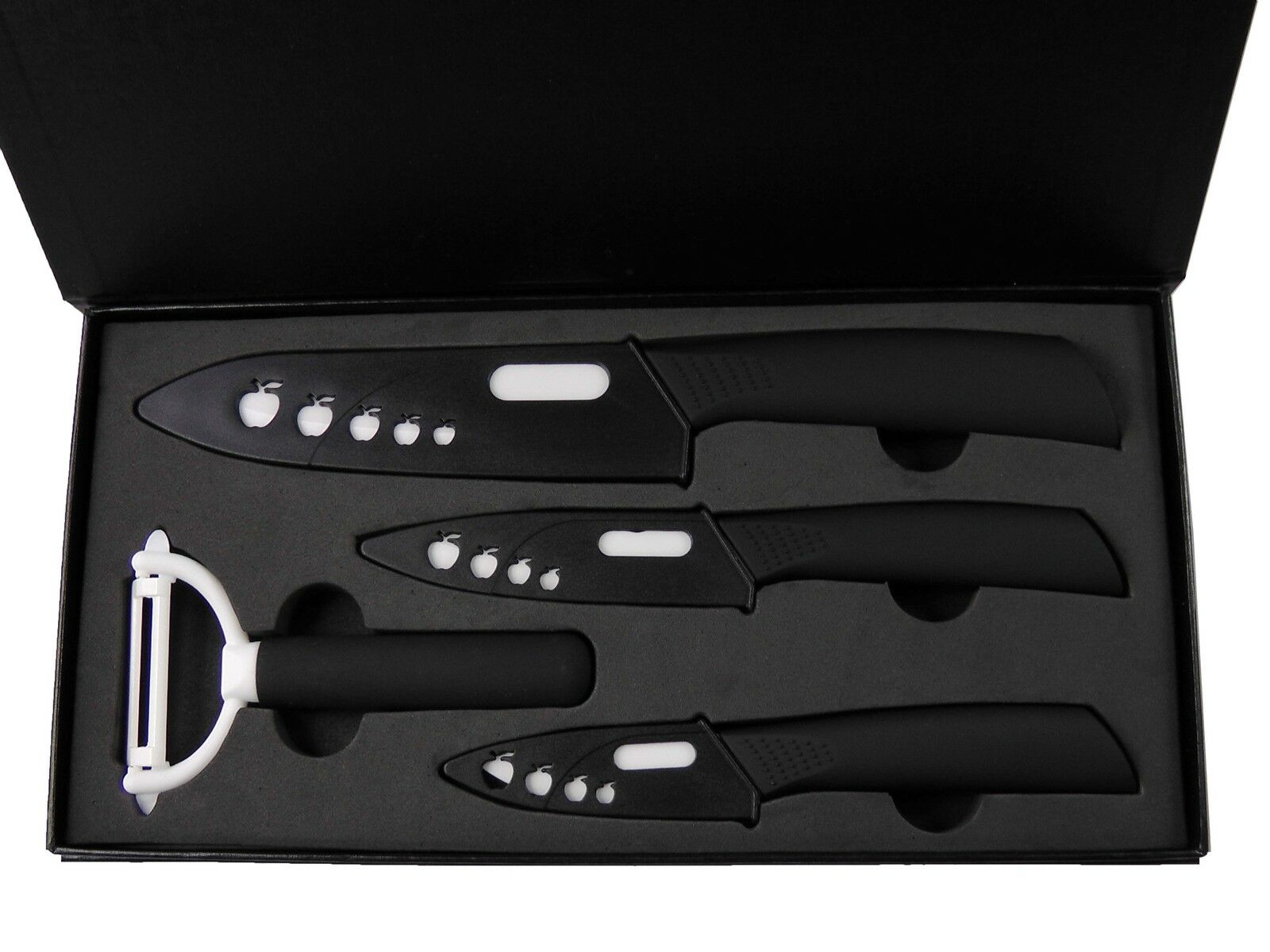 3"+ 4"+ 6"+Peeler Ultra Sharp Kitchen Ceramic knife Set Cutlery straight gift