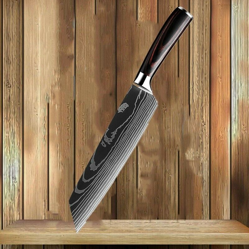8 inch Kiritsuke Knife Damascus Style Stainless Steel Kitchen Chef's Knife Gift