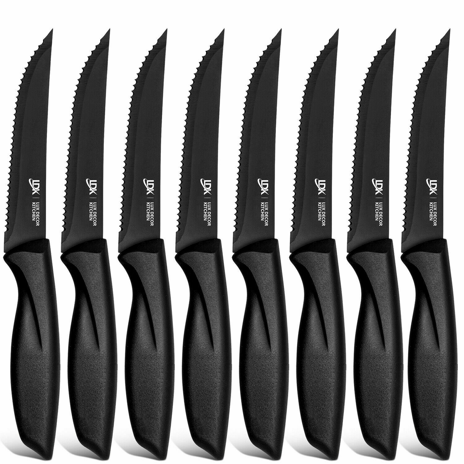 8 Piece Stainless Knife Set Professional Serrated Steak Knives Kitchen Tools USA