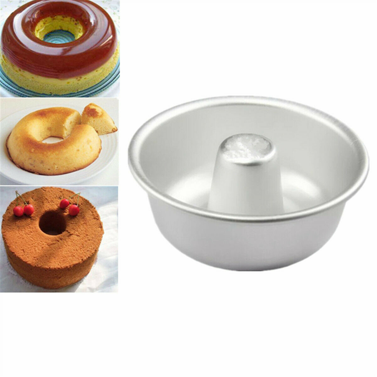 Chiffon Cake Mold DIY Donut Pan Mould Baking Tin Ring Anodized Aluminum Alloy