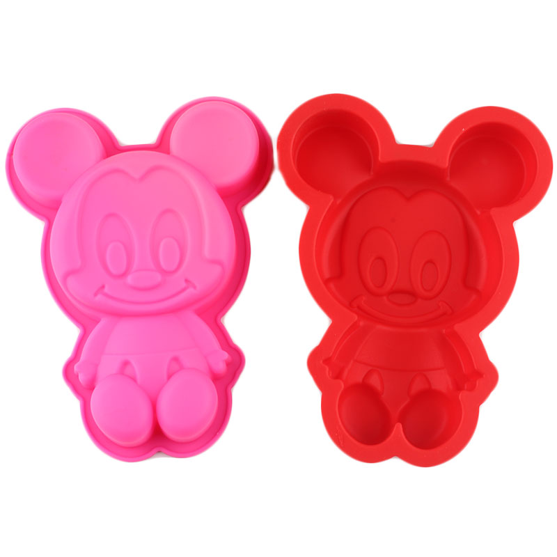Disney Mickey Mouse Silicone Cake Baking Mold DIY Cake Pan Handmade Soap Moulds Biscuit Chocolate Ice Cube Tray Mold