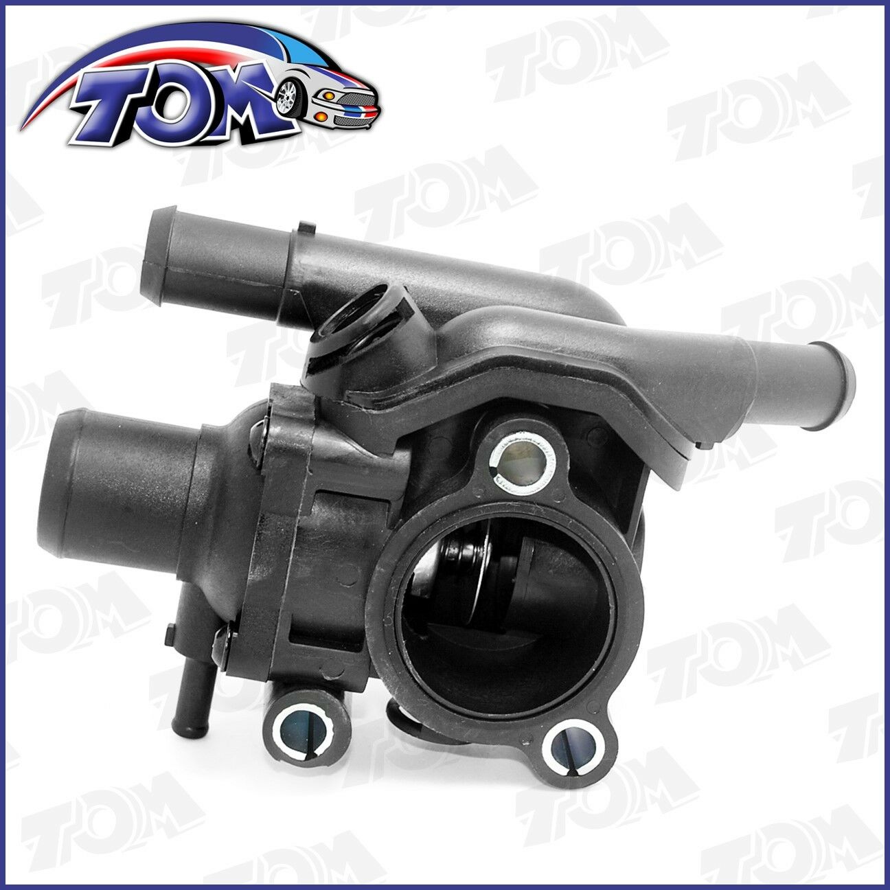 Engine Coolant Thermostat w/ Water Outlet Housing For Ford Focus Escape Mazda