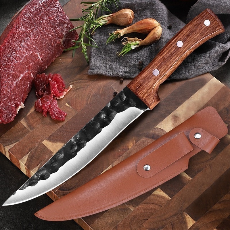 Forged Chef Knife Steel Boning Knife Meat Cleaver Utility Sharp Chef Knife Cooking Knives Fish Knife Steak Knife For Kitchen
