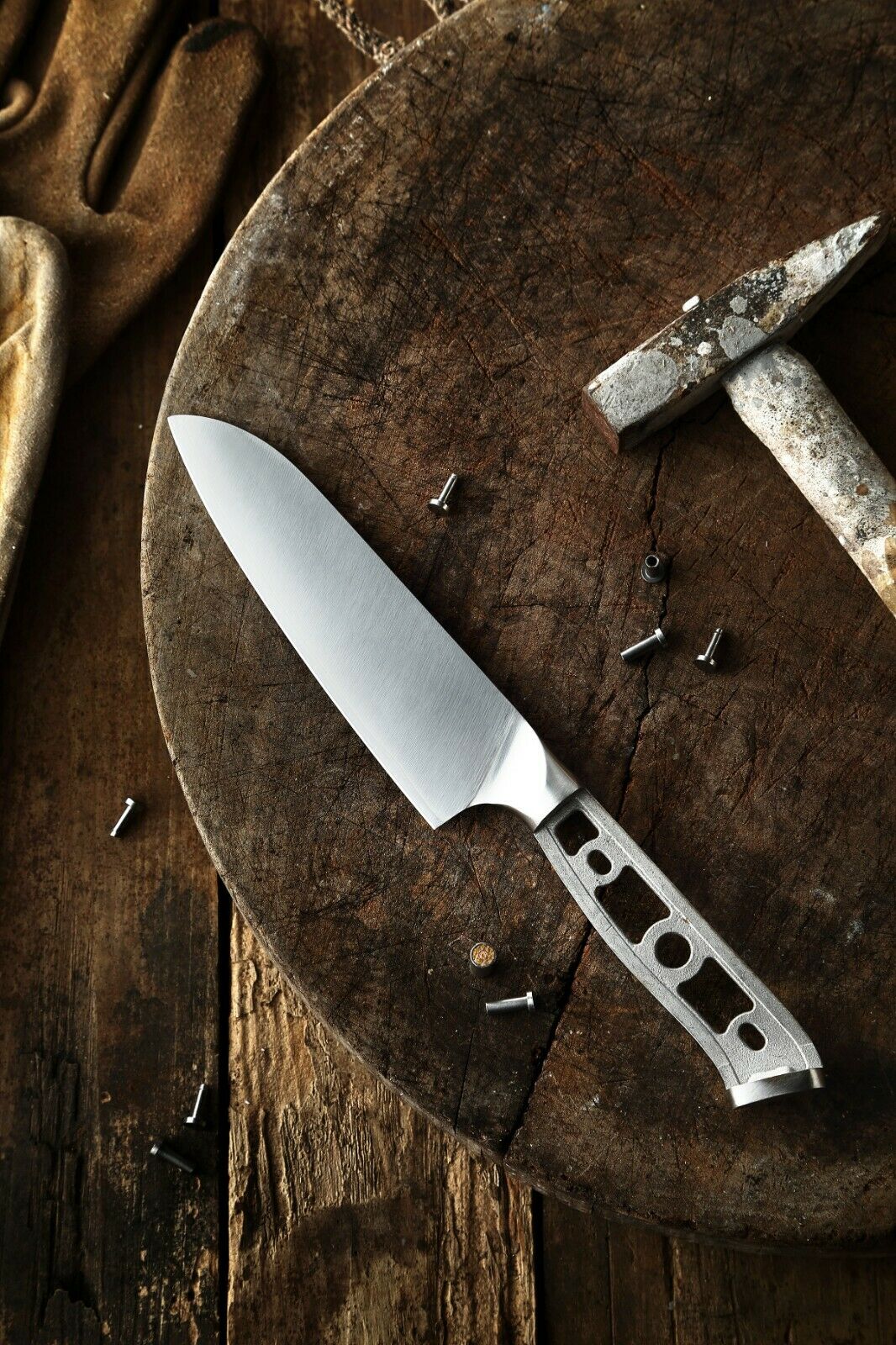 KATSURA Japanese 3 Layers AUS 10 woodworker Santoku Chef knife blanks 5 inch