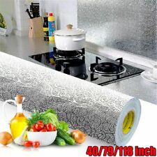 Kitchen Cabinet Oil-proof Aluminum Foil Wall Sticker Self Adhesive Wallpaper