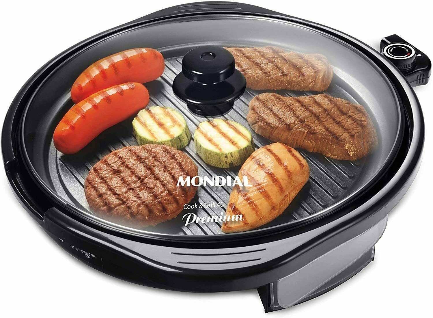 Mondial Cook & Grill - Electric Indoor Grill BBQ Cooker Portable 15in