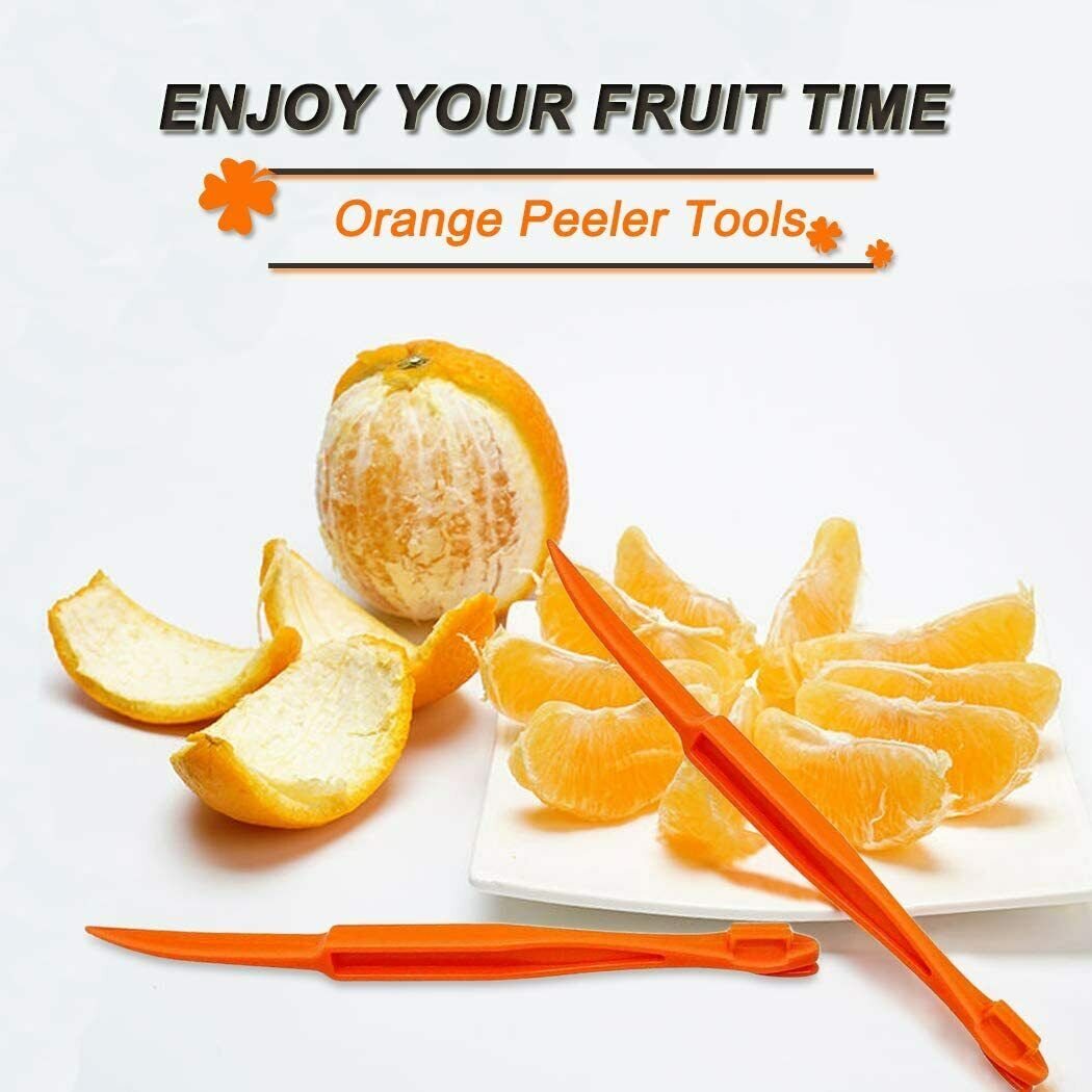 Set of 2 Kitchen Tool Orange Peeler Lemon Grapefruit Citrus Fruit Peelers Gadget