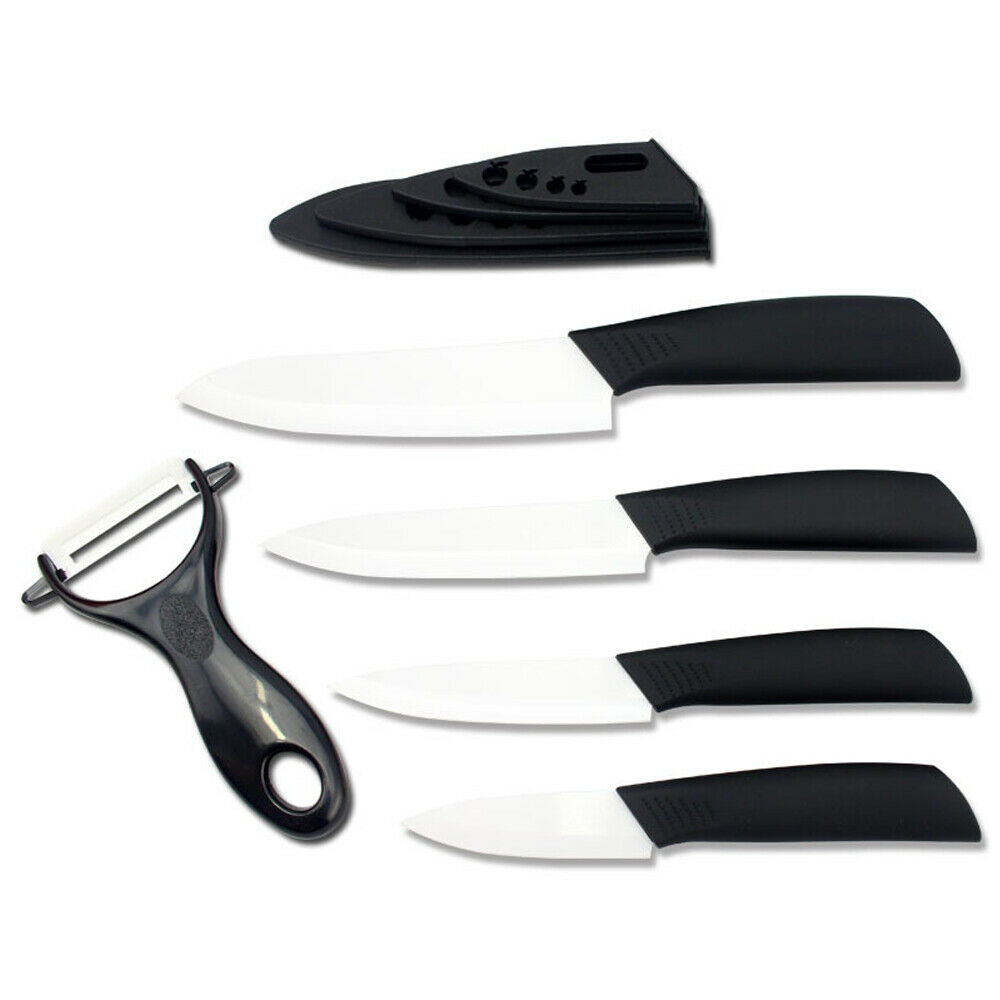Sharp Blade Ceramic Knife Set Chef Kitchen Knives 3" 4" 5" 6" + Peeler US Ship
