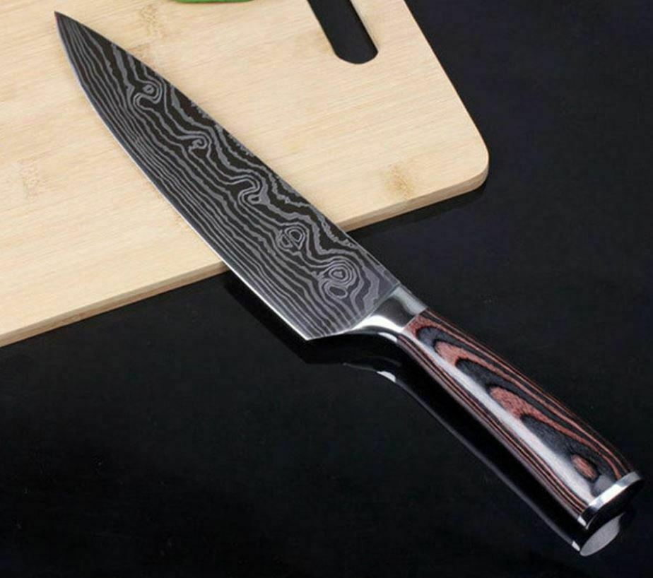 Stainless Steel 8" Professional Chef Knife Damascus Pattern Japanese New
