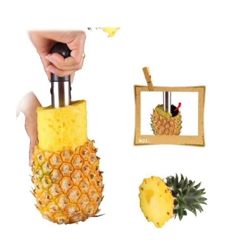 Stainless Steel Pineapple Peeler Cutter Fruit Knife slicer A spiral Pineapple cutting machine Easy to use kitchen cooking tools
