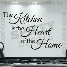 THE KITCHEN IS THE HEART OF THE HOME Quote Words Vinyl Wall Decal Decor Sticker