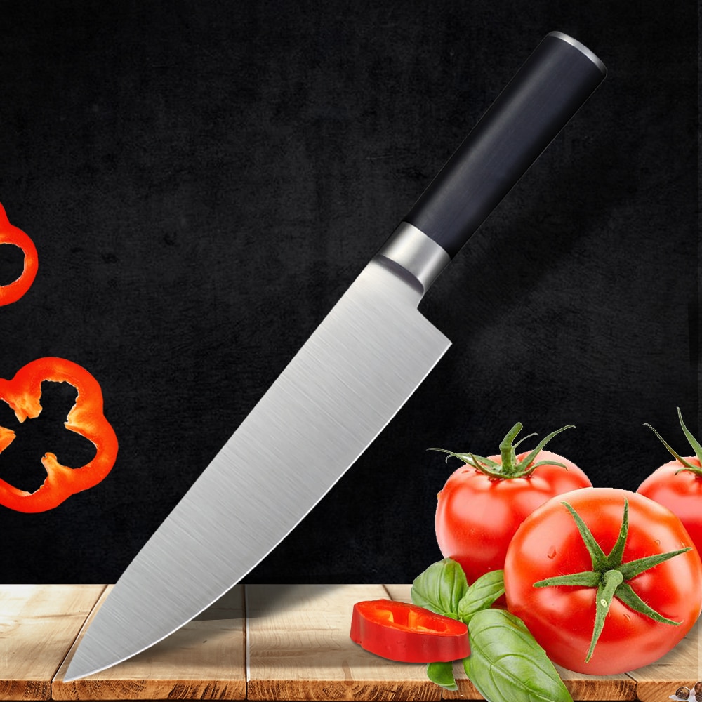 ultra-sharp professional chef knife 8inch stainless steel with wooden handle japanese kitchen knives