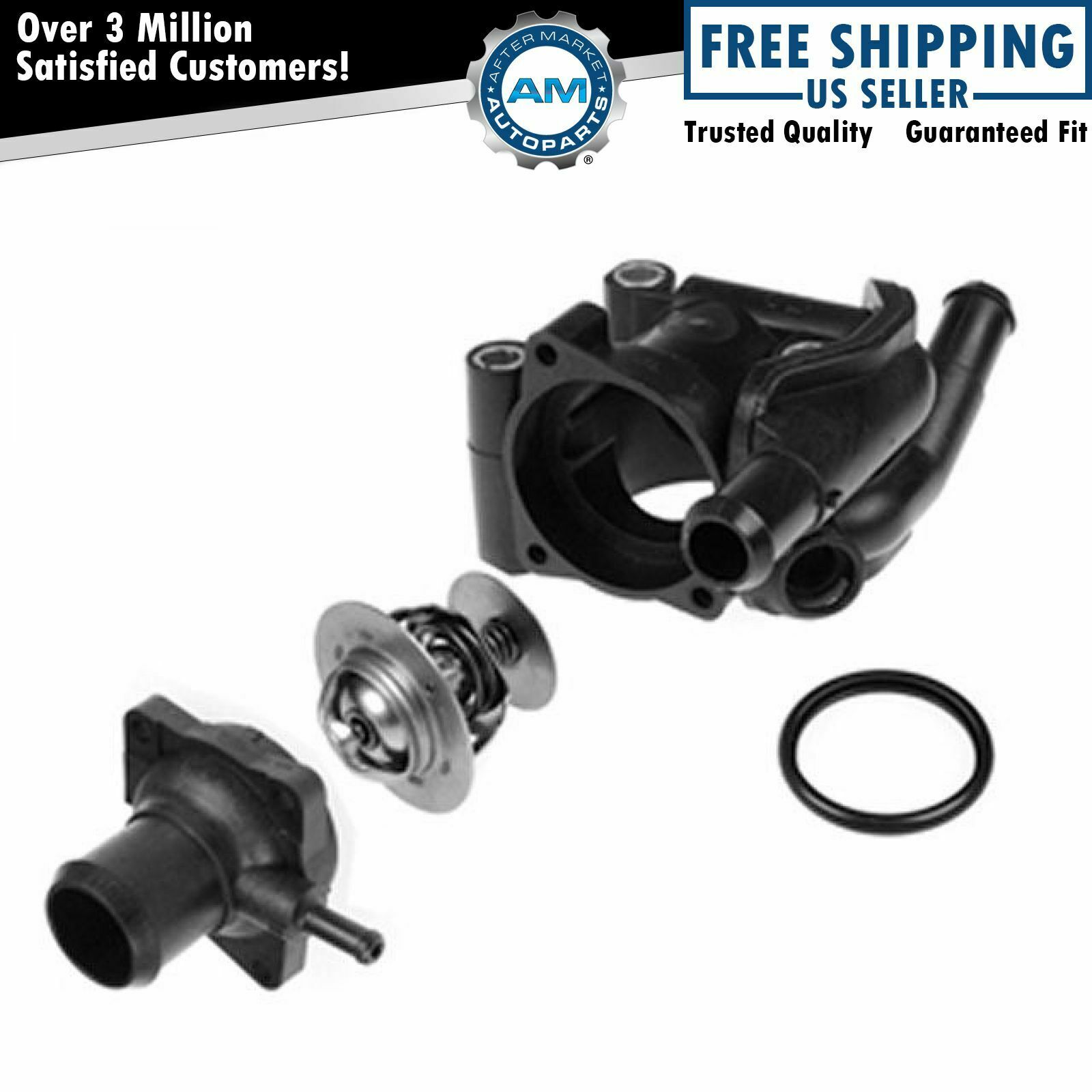 Water Outlet Housing & Thermostat Kit Set for Ford Focus Escape 2.0L