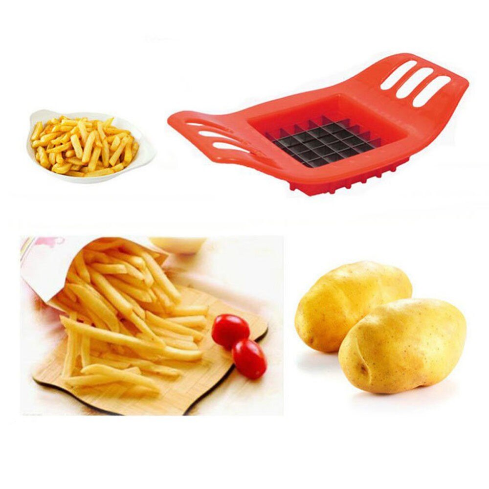 ZORASUN Chips Slicer Stainless Steel French Fry Cutter Chopper Potato Cutting Fries Kitchen Gadgets Cooking Tool