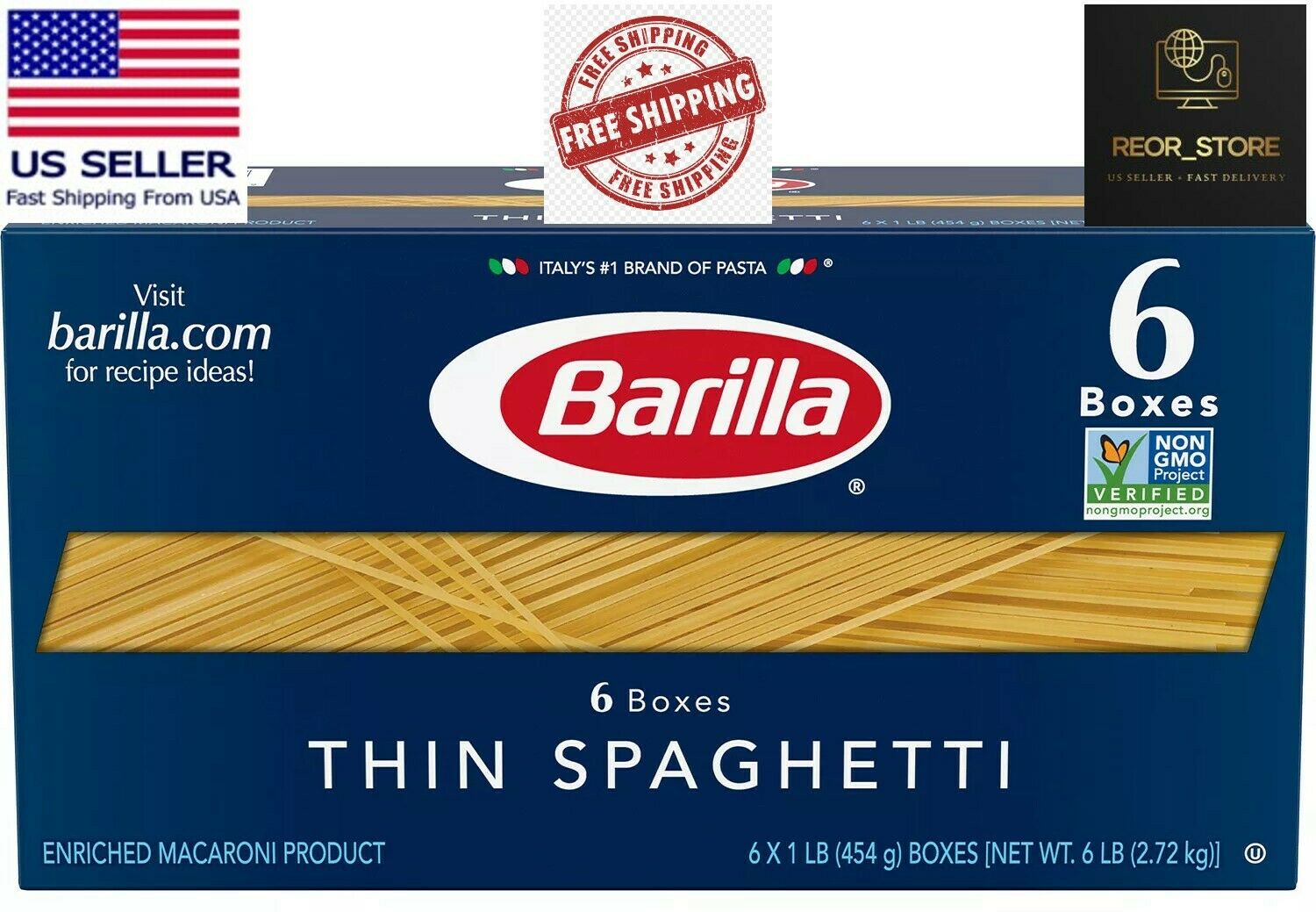 Barilla Pasta Thin Spaghetti (16 oz., 6 pk.) Free And Fast Shipping