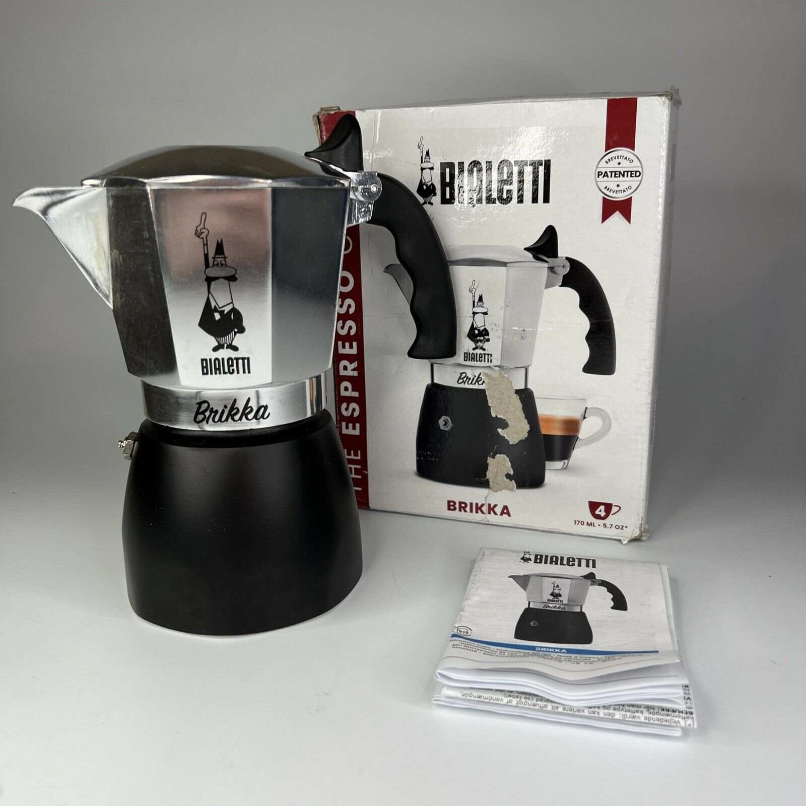 Bialetti "Brikka" Stovetop Coffee Maker Moka, 170mL