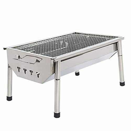 Charcoal Grill Barbecue Portable BBQ - Stainless Steel Folding BBQ Kabab grill