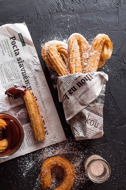 churros, bakery products, cookies