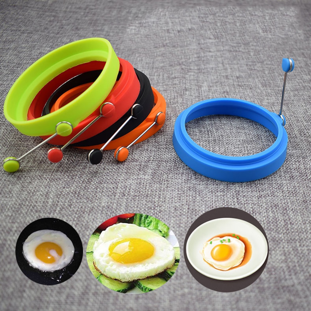 Silicone Fried Egg Pancake Shaper Omelette Mold Mould Frying Egg Cooking Tools Kitchen Accessories Gadget Rings For Breakfast