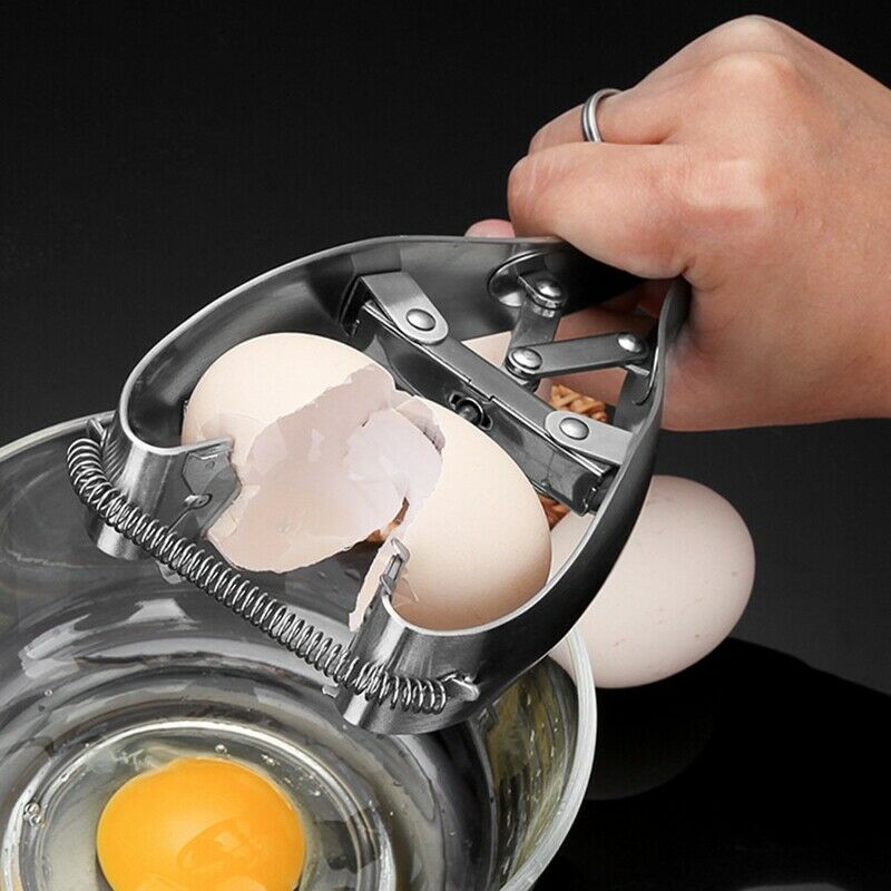 Stainless Steel Quick Egg Opener Egg Yolk and Egg White Separator Manual Whisk S