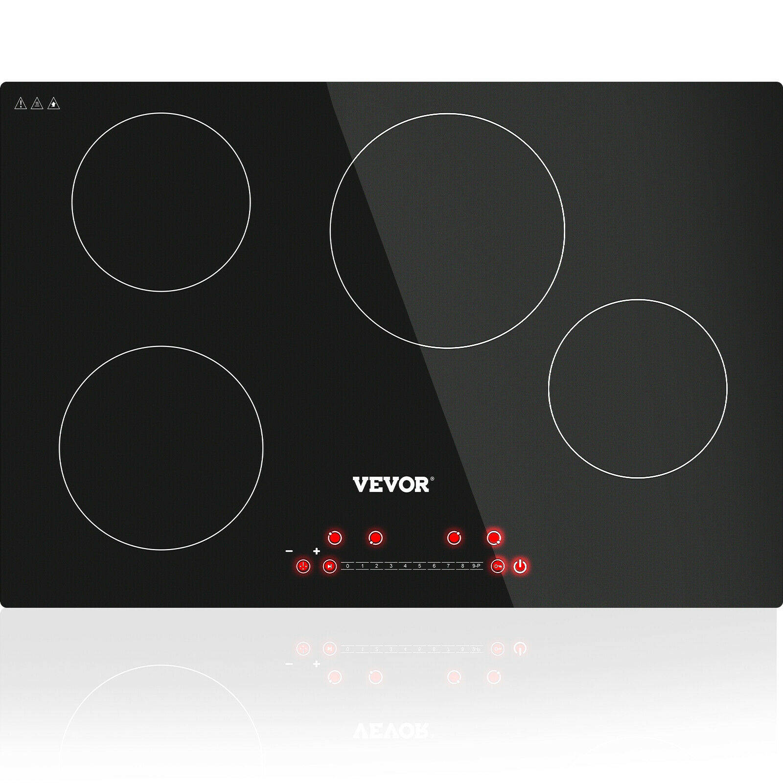 VEVOR 30x20in Induction Cooktop 4 Burner Ceramic Glass Stove Top Touch Control