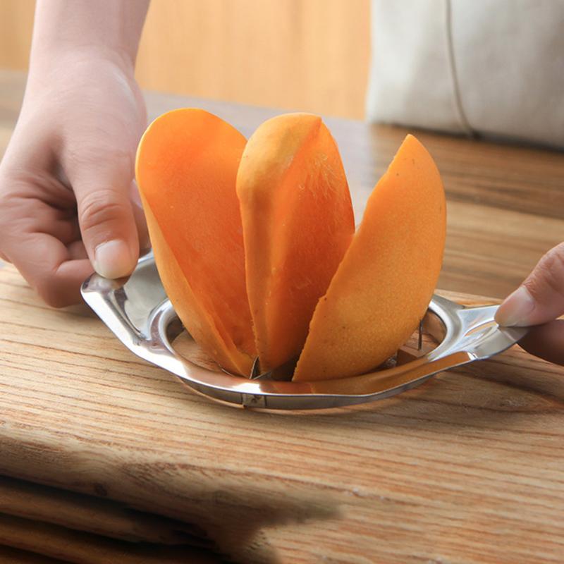 Stainless Steel Mango Cut Pitter Mango Core Remover Splitter Fruit Peach Slicer Cutter Kitchen Gadget Accessories
