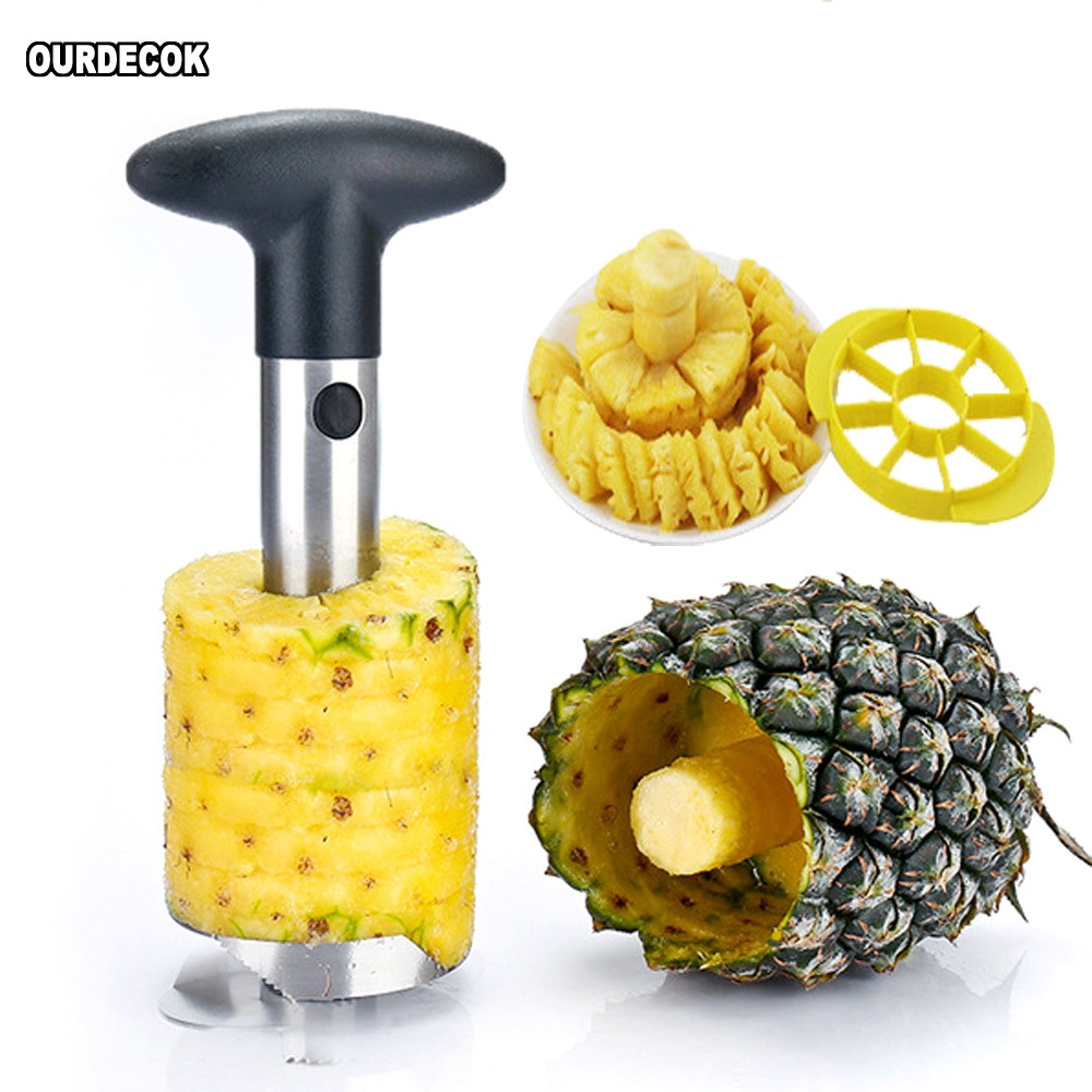 Stainless Steel Pineapple Peeler Fruit Corer Cookie Cutter Kitchen Tools and Cooking Kitchen Accessories Color Kitchen Knives