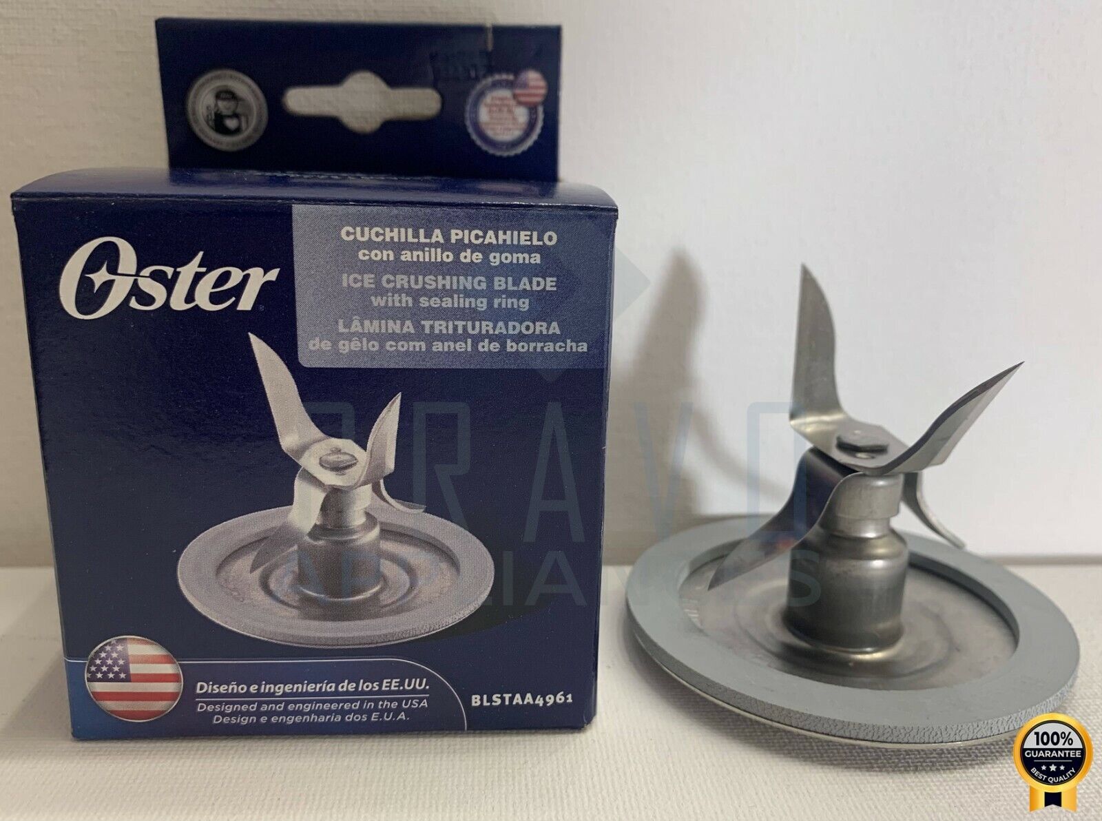 Genuine Oster Blender Stainless Steel Blade 4961 with one Gasket Sealing Ring