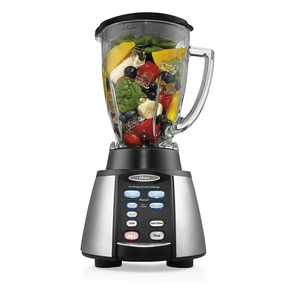 Oster Reverse Crush Counterforms Blender, with 6-Cup Glass Jar, 7-Speed
