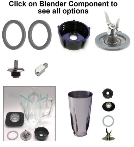 Replacement Compatible Oster Blenders,Gasket,Blade,Base,Plastic & Glass Jar,Lid